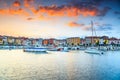 Stunning sunrise with Rovinj old town,Istria region,Croatia,Europe Royalty Free Stock Photo