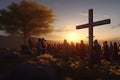 Stunning sunrise service at an outdoor Easter
