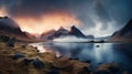 Stunning Sunrise Shoreline: Captivating High-resolution Photography Royalty Free Stock Photo