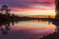 Stunning sunrise skies over rural Richmond Australia Royalty Free Stock Photo