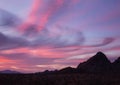 Sunset on Route 66 in Arizona Royalty Free Stock Photo