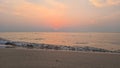Stunning sunset in Bondo Beach Jepara Indonesia Royalty Free Stock Photo