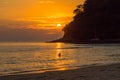 Scenery sunset at Kala island endwise of Layan beach Royalty Free Stock Photo