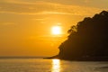 Scenery sunset at Kala island endwise of Layan beach Royalty Free Stock Photo
