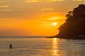 Scenery sunset at Kala island endwise of Layan beach Royalty Free Stock Photo