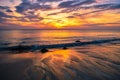 A stunning sunset over the beautiful waters of Koh Lanta, Krabi, Thailand