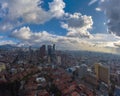 Stunning sunset over BogotÃ¡\'s International Center