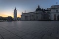 Stunning sunset over the city of Vilnius, Lithuania