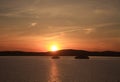 Isetskiy the sunset over the lake. Ural. Russia Royalty Free Stock Photo