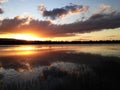 Stunning sunset over the Mareeba Wetlands Royalty Free Stock Photo