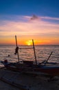 Stunning sunset over San Remigio, Cebu, Philippines Royalty Free Stock Photo