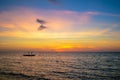 Stunning sunset over San Remigio, Cebu, Philippines Royalty Free Stock Photo