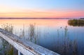 Stunning sunset and reflections at Long Jetty NSW Australia Royalty Free Stock Photo