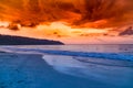 Stunning Sunset Shot at radhanagar beach havelock Island India Royalty Free Stock Photo