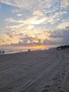 Stunning sunset skies casting golden hues over Bonfil Beach, Acapulco Royalty Free Stock Photo