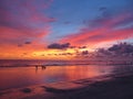 Stunning sunset at St. Petersburg Beach, Florida