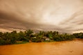 Mekong River Sunset in Vietnam Royalty Free Stock Photo