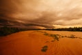 Mekong River Sunset in Vietnam Royalty Free Stock Photo