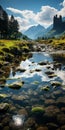 Stunning Swamp Photo Of Eilean Donan Castle In Scotland Royalty Free Stock Photo