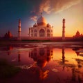 Taj Mahal sunset