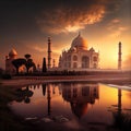 Taj Mahal sunset