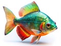 Stunning Tambaqui Fish in a Pristine White Aquarium A Masterful Composition Utilizing the Rule of Thirds for Royalty Free Stock Photo