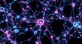 Abstract glowing neural network connectivity Royalty Free Stock Photo