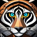 Stunning tiger graphic vector style - ai generated image