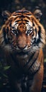 Moody Tiger Stunning Close-up In 8k Resolution