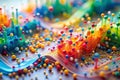 Stunning TiltShift Data Visualization Abstract Shapes Reveal Hidden Statistical Patterns in Colorful Data Processing Royalty Free Stock Photo