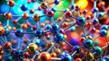 Stunning TiltShift Microscopic View of Miniature 3D Molecular Structures An Abstract Artistic Exploration of Science