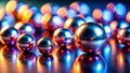 Stunning TiltShift Mockup Set Metallic Gloss and Matte Balls for Creative Design Projects Royalty Free Stock Photo