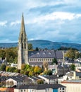 Stunning town view with St Eugene`s Cathedral in Derry, Northern Ireland