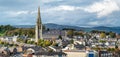 Stunning town view with St Eugene`s Cathedral in Derry, Northern Ireland