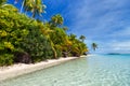 Stunning tropical beach at exotic island in Pacific Royalty Free Stock Photo