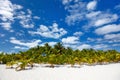 Stunning tropical beach at exotic island in Pacific Royalty Free Stock Photo