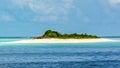 Cloudy Tropical Beach in Maldives