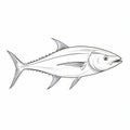 Stunning Tuna Illustration In Silver Style By Renowned Artists