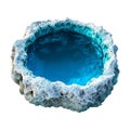Stunning Turquoise Blue Water in a Rock Pool On Transparent Background Royalty Free Stock Photo