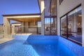 Stunning Two Storey Home with feature pool Royalty Free Stock Photo