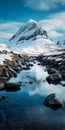 Stunning Uhd Photo-realistic Landscapes Of Water And Snowy Mountains