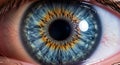 Macro view reveals the complexity of the human eye Royalty Free Stock Photo