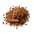 Stunning Ultra Hd Image Of Cumin On White Background Royalty Free Stock Photo