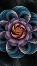 A stunning Ultra High Definition image of mathematical patterns seamlessly forming a perfect rose.