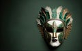 Stunning Ultra realistic and detailed Venice Carnival mask for website design and projects, brochures, templates, banners. Ai