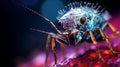 Stunning Ultraviolet Photography: Close-up Of Stink Bug On Leg