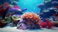 Stunning Underwater Aquarium Scene With Tropical Fish And Corals Royalty Free Stock Photo