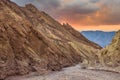 Stunning Unique Golden Canyon Formations, Death Valley National Park, Furnace Creek, California Royalty Free Stock Photo