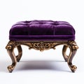 Stunning Velvet Victorian Foot Stool: High Detail, Accurate, And Detailed