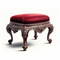 Stunning Velvet Victorian Foot Stool - High Quality Table Image